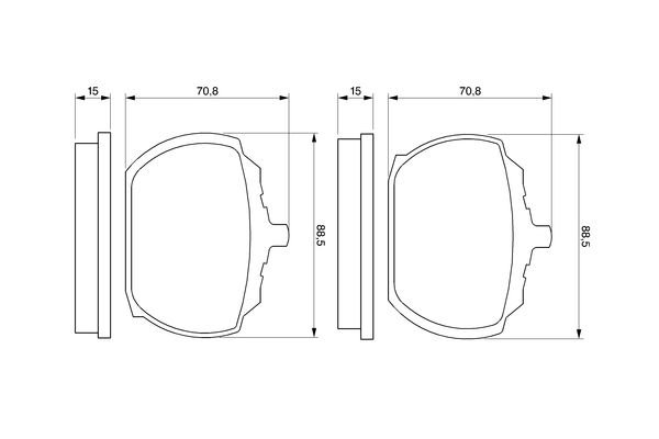 Brake Pad Set, disc brake - 0 986 463 641 BOSCH