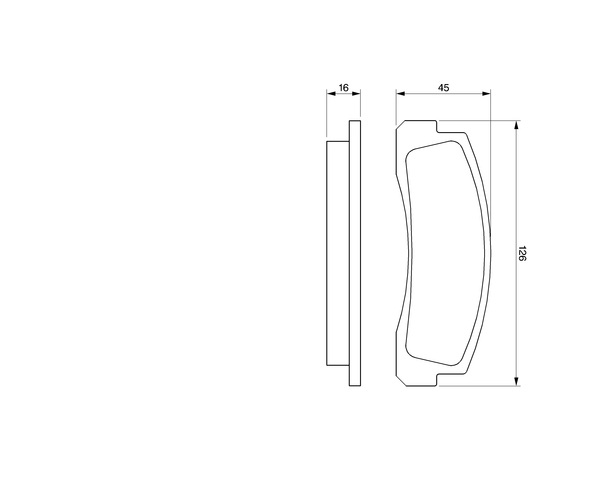 Brake Pad Set, disc brake - 0 986 466 601 BOSCH