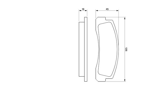 Brake Pad Set, disc brake - 0 986 466 601 BOSCH