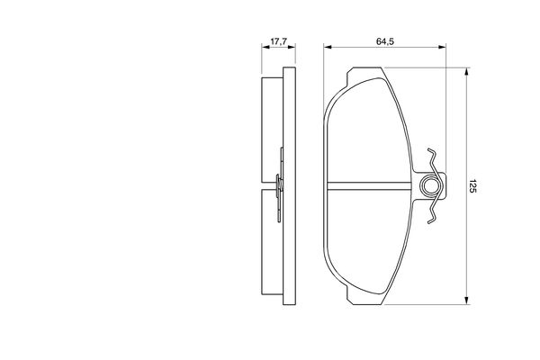 Brake Pad Set, disc brake - 0 986 467 400 BOSCH