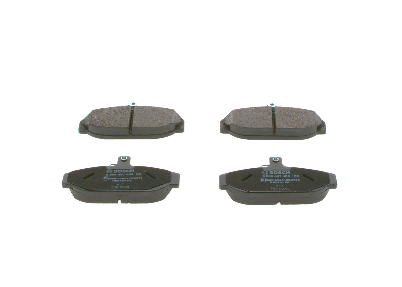 Brake Pad Set, disc brake - 0 986 467 400 BOSCH