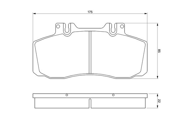Brake Pad Set, disc brake - 0 986 468 350 BOSCH