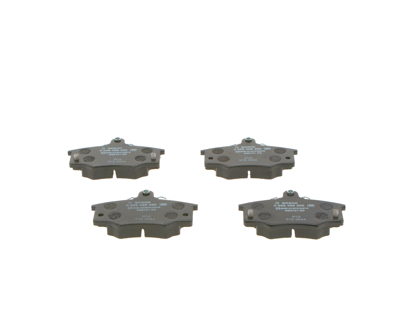 Brake Pad Set, disc brake - 0 986 468 380 BOSCH