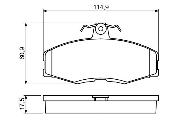 Brake Pad Set, disc brake - 0 986 468 613 BOSCH