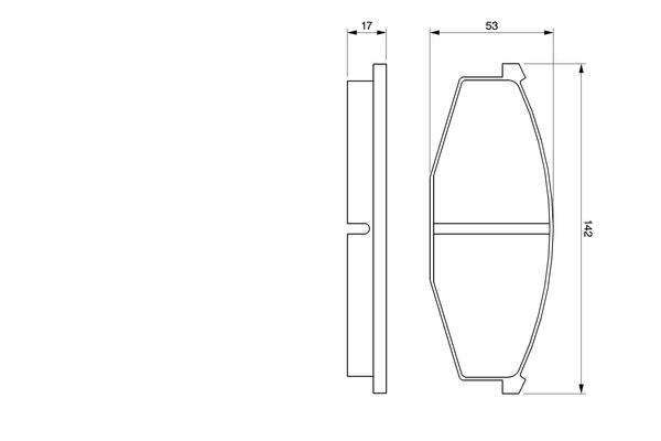 Brake Pad Set, disc brake - 0 986 468 630 BOSCH