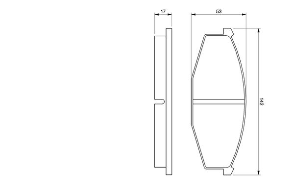 Brake Pad Set, disc brake - 0 986 468 630 BOSCH