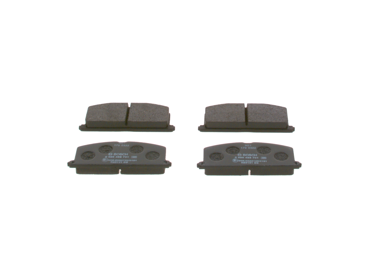 Brake Pad Set, disc brake - 0 986 468 701 BOSCH