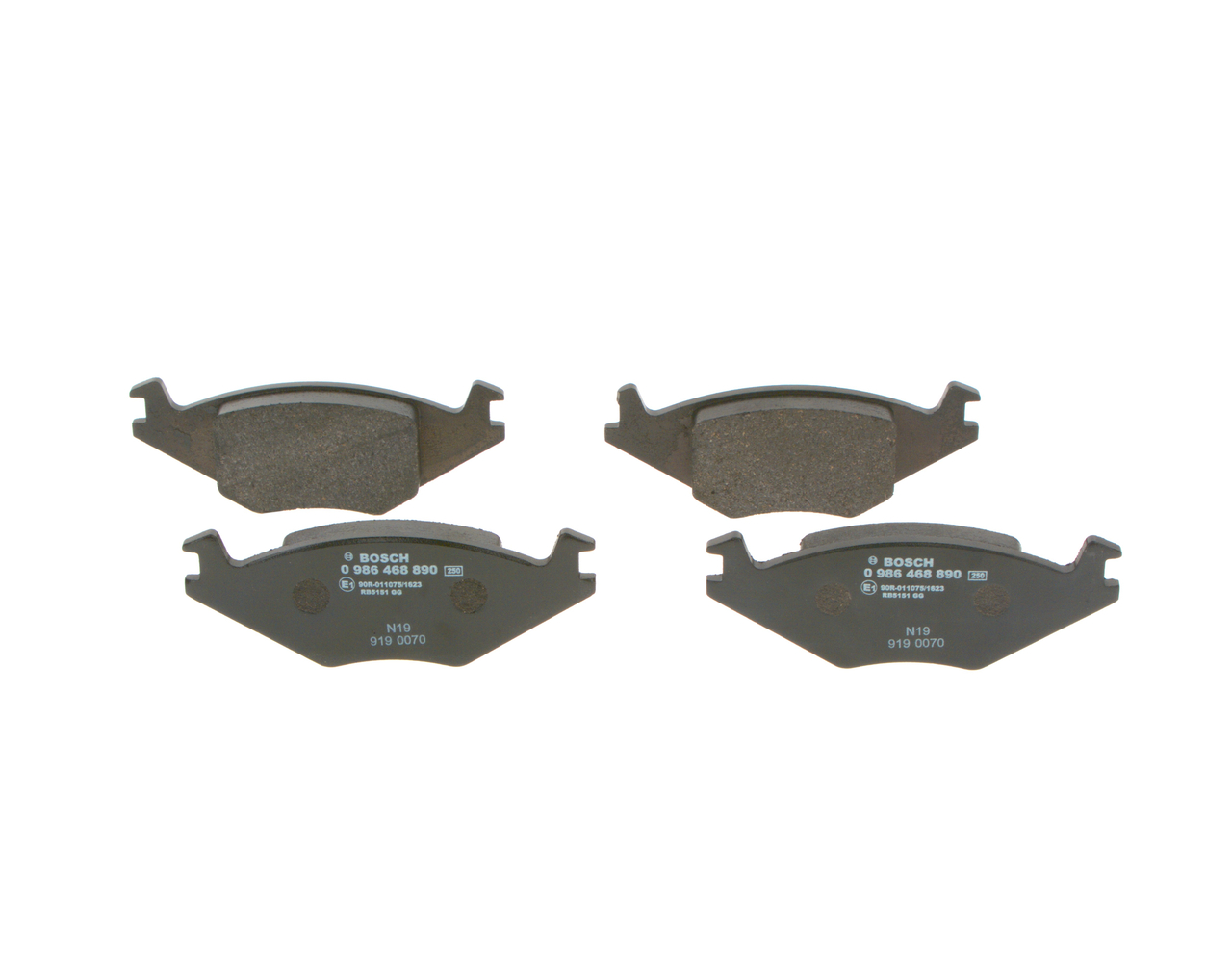 Brake Pad Set, disc brake - 0 986 468 890 BOSCH