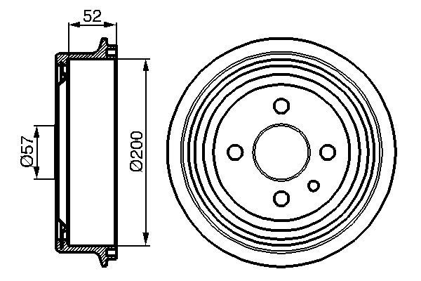 Brake Drum - 0 986 477 018 BOSCH