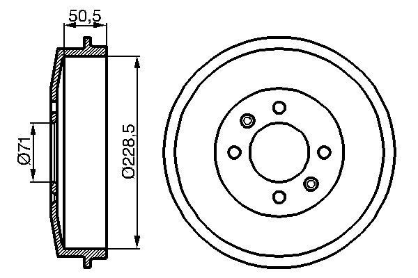 Brake Drum - 0 986 477 060 BOSCH