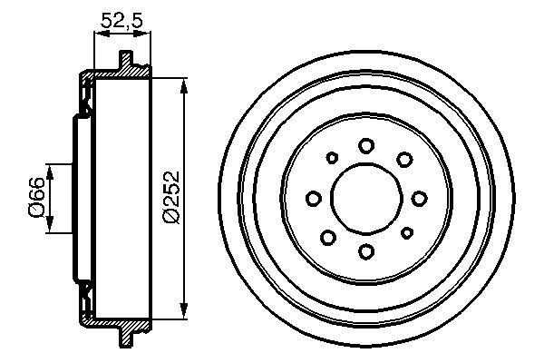 Brake Drum - 0 986 477 067 BOSCH