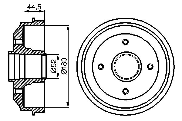 Brake Drum - 0 986 477 070 BOSCH