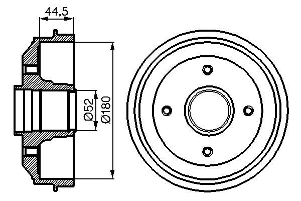 Brake Drum - 0 986 477 070 BOSCH