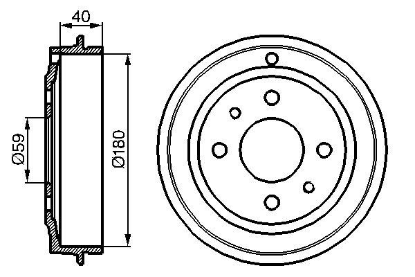 Brake Drum - 0 986 477 083 BOSCH