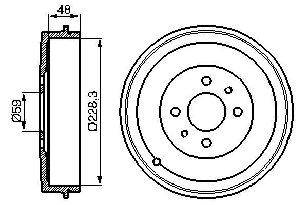 Brake Drum - 0 986 477 088 BOSCH