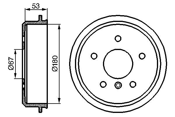 Brake Drum - 0 986 477 096 BOSCH