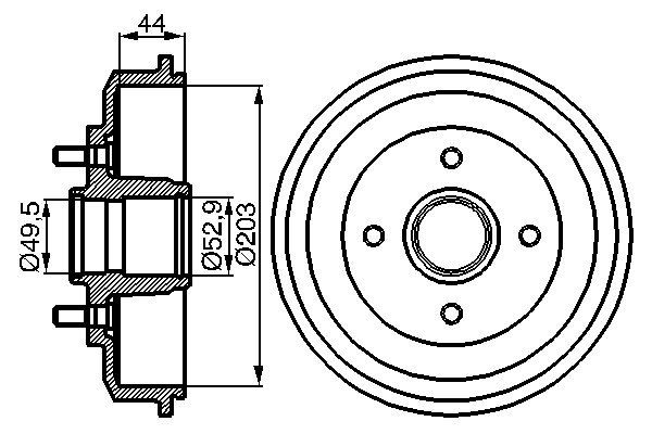 Brake Drum - 0 986 477 102 BOSCH
