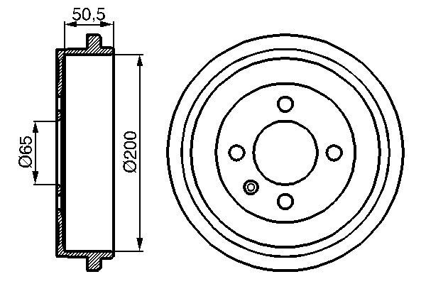 Brake Drum - 0 986 477 106 BOSCH