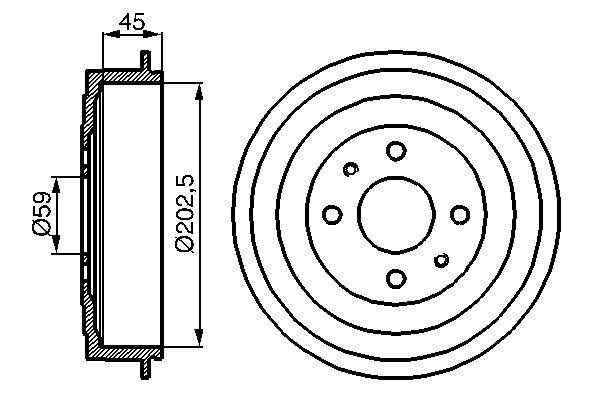 Brake Drum - 0 986 477 109 BOSCH
