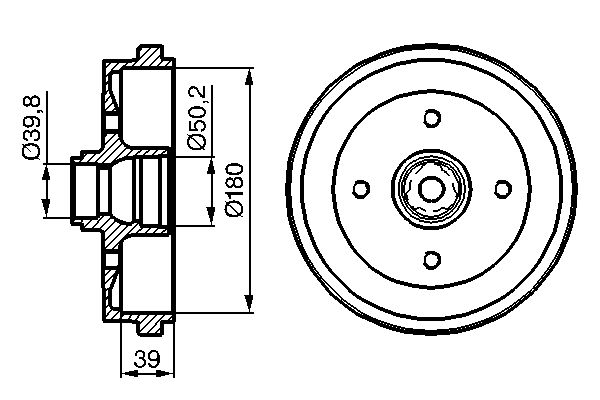 Brake Drum - 0 986 477 111 BOSCH
