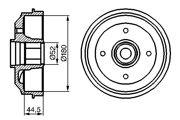 stabdžių būgnas - 0 986 477 113 BOSCH