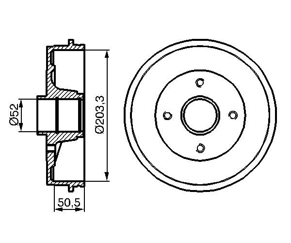 Brake Drum - 0 986 477 120 BOSCH