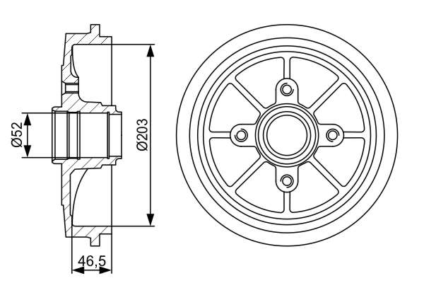 Brake Drum - 0 986 477 126 BOSCH