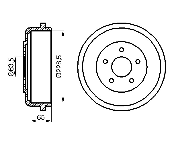 Brake Drum - 0 986 477 129 BOSCH