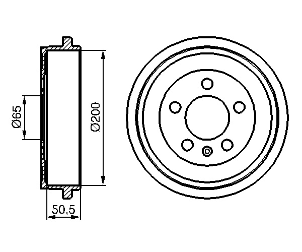 Brake Drum - 0 986 477 133 BOSCH