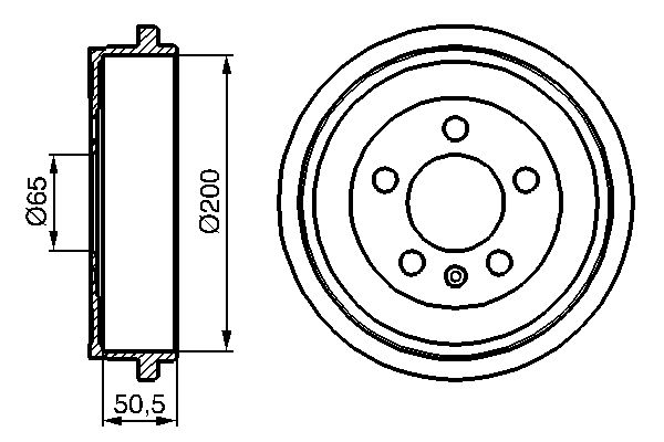 Brake Drum - 0 986 477 133 BOSCH