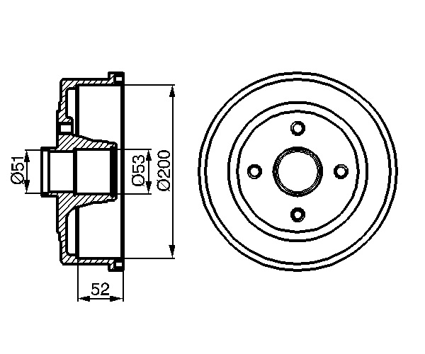 stabdžių būgnas - 0 986 477 135 BOSCH