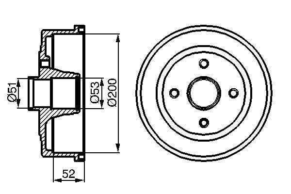 stabdžių būgnas - 0 986 477 135 BOSCH
