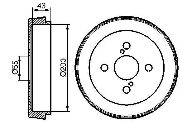 Brake Drum - 0 986 477 138 BOSCH