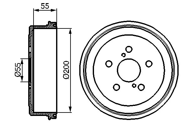 stabdžių būgnas - 0 986 477 139 BOSCH