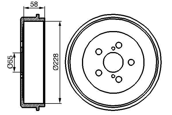 Brake Drum - 0 986 477 140 BOSCH