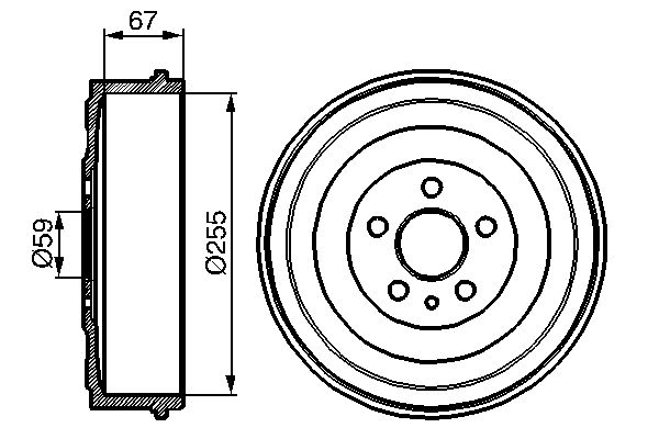 Brake Drum - 0 986 477 144 BOSCH