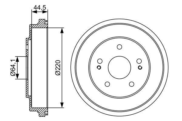 Brake Drum - 0 986 477 147 BOSCH