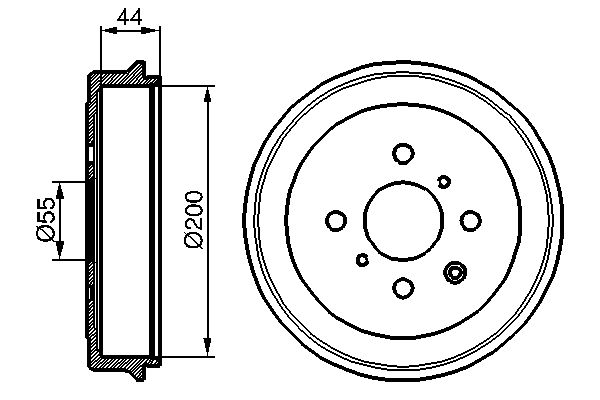 Brake Drum - 0 986 477 148 BOSCH