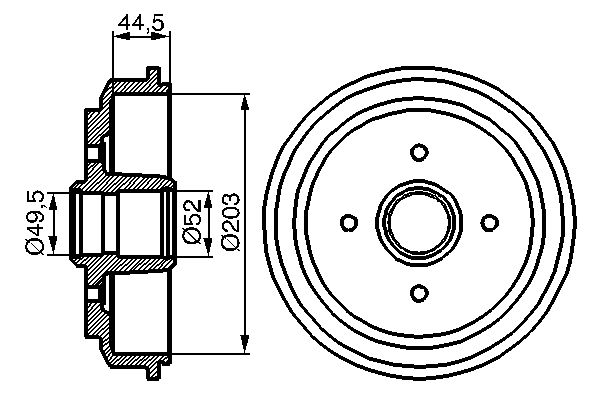Brake Drum - 0 986 477 149 BOSCH
