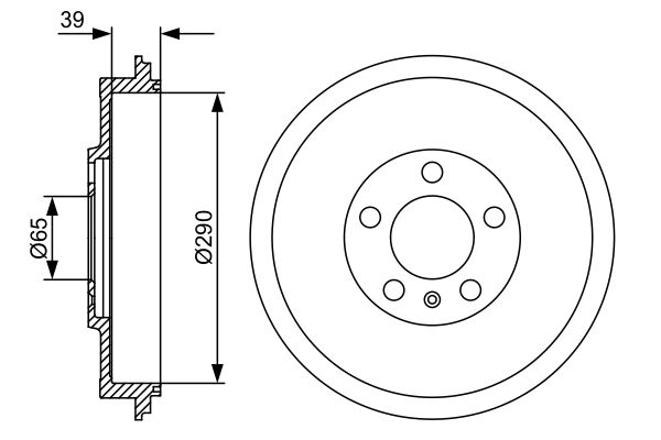 Brake Drum - 0 986 477 152 BOSCH