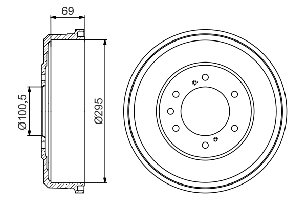 Brake Drum - 0 986 477 165 BOSCH
