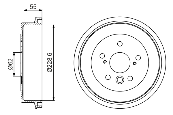 Brake Drum - 0 986 477 168 BOSCH