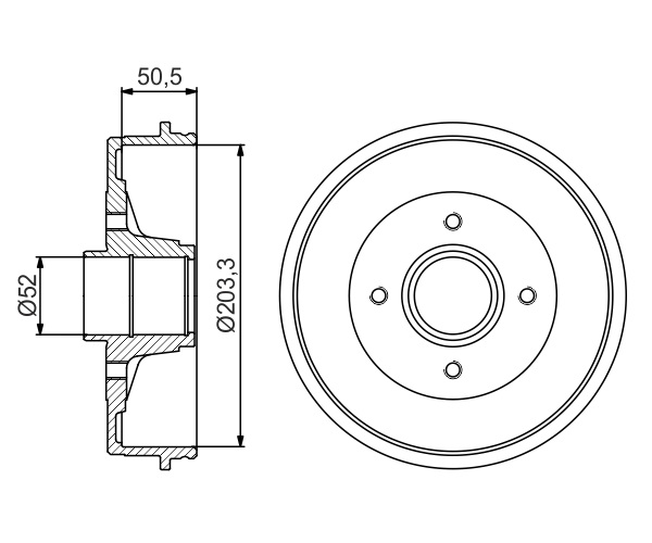 Brake Drum - 0 986 477 175 BOSCH