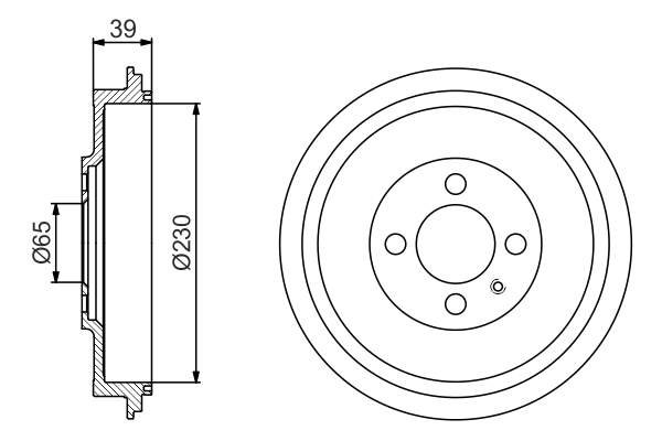 Brake Drum - 0 986 477 194 BOSCH