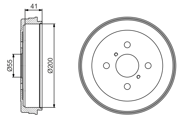 Brake Drum - 0 986 477 199 BOSCH