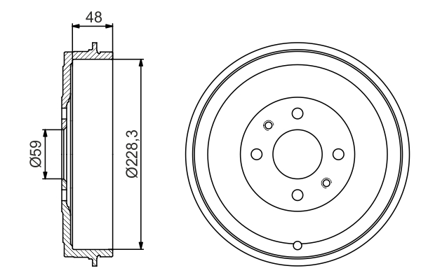 Brake Drum - 0 986 477 212 BOSCH