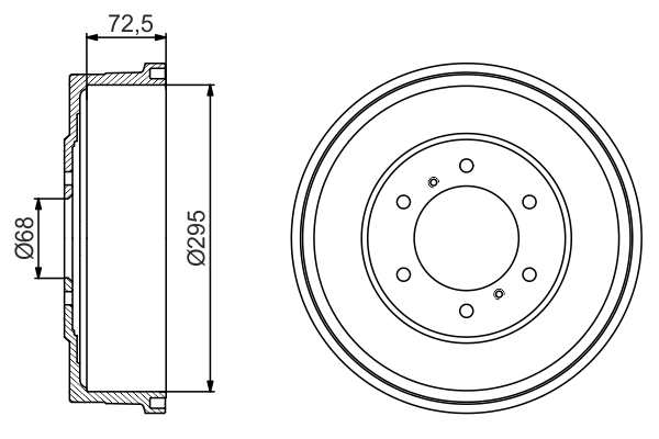 Brake Drum - 0 986 477 215 BOSCH