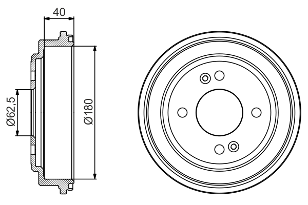 stabdžių būgnas - 0 986 477 216 BOSCH