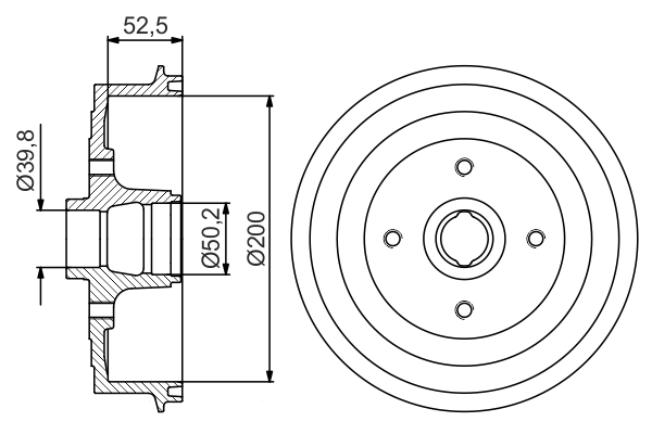 Brake Drum - 0 986 477 217 BOSCH