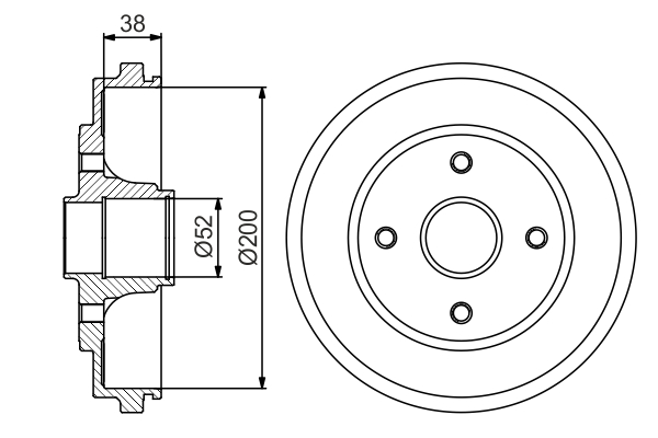 Brake Drum - 0 986 477 229 BOSCH